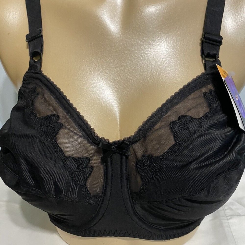 NEW BALI BLACK BRA SIZE 34 DD COMFORT U DESIGN0180